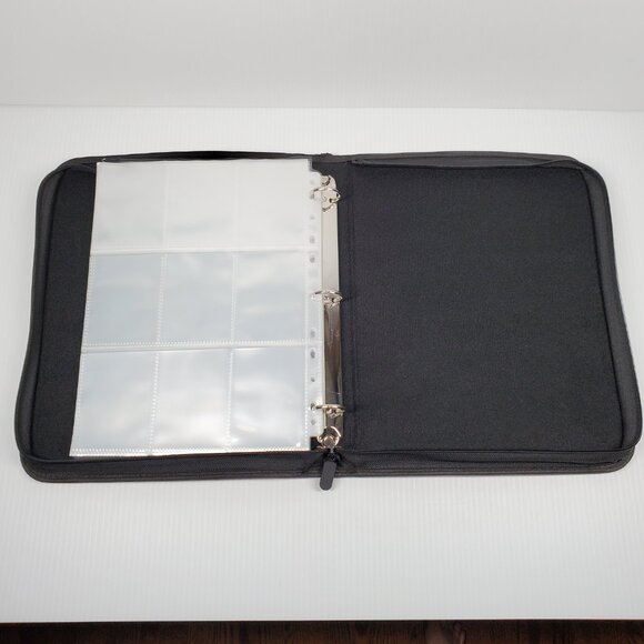 Red Trading Card Zipper Padded Binder with 20 Top Loaded 9-Pocket Sleeves TCG - Picture 7 of 7